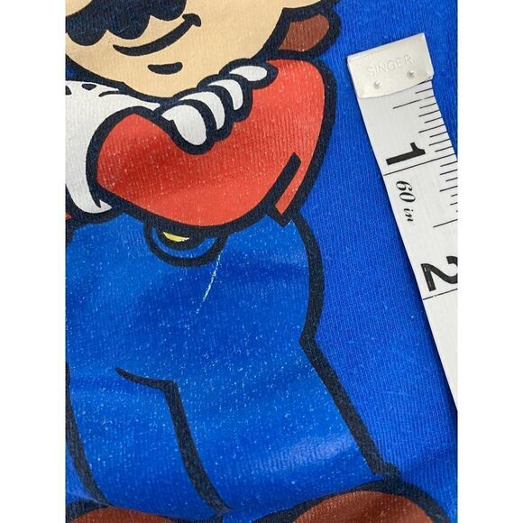 Super Mario Brothers Graphic Tee Blue 100% Cotton - Kids Size 4 - Picture 4 of 7